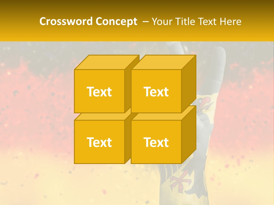 A Hand With A Peace Sign Painted On It PowerPoint Template