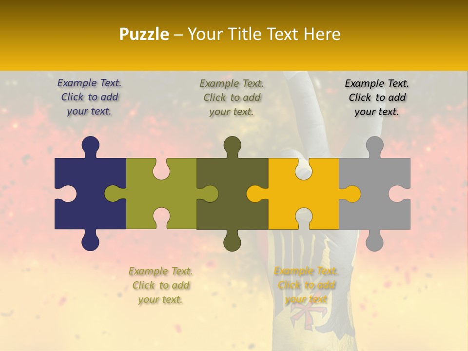 A Hand With A Peace Sign Painted On It PowerPoint Template