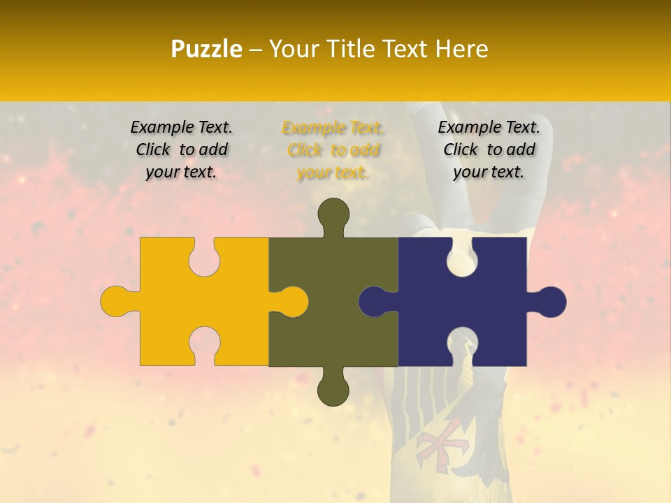 A Hand With A Peace Sign Painted On It PowerPoint Template