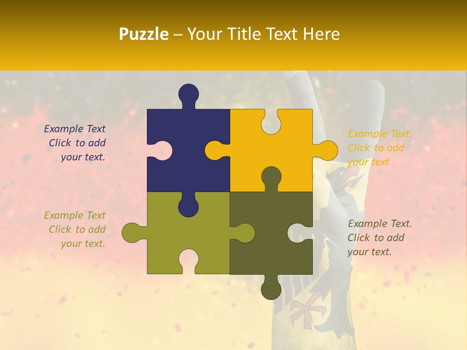 A Hand With A Peace Sign Painted On It PowerPoint Template