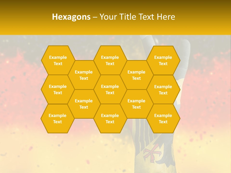 A Hand With A Peace Sign Painted On It PowerPoint Template