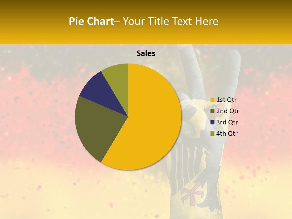 A Hand With A Peace Sign Painted On It PowerPoint Template
