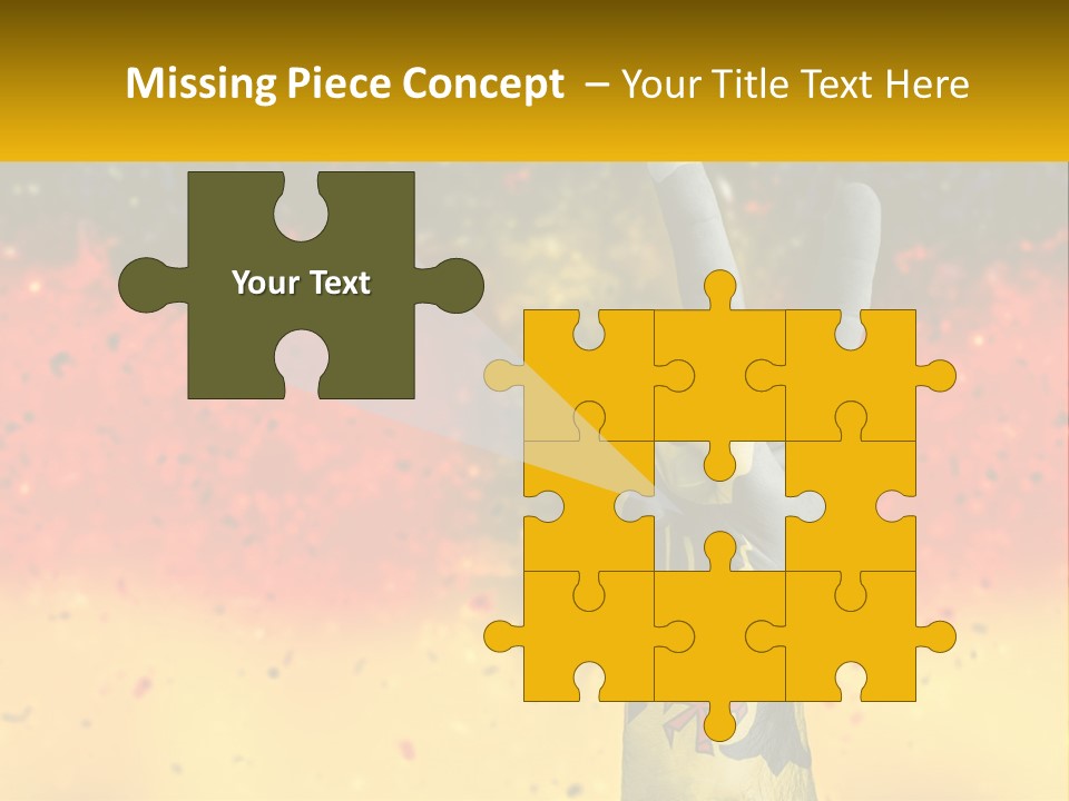 A Hand With A Peace Sign Painted On It PowerPoint Template