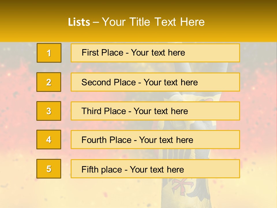 A Hand With A Peace Sign Painted On It PowerPoint Template