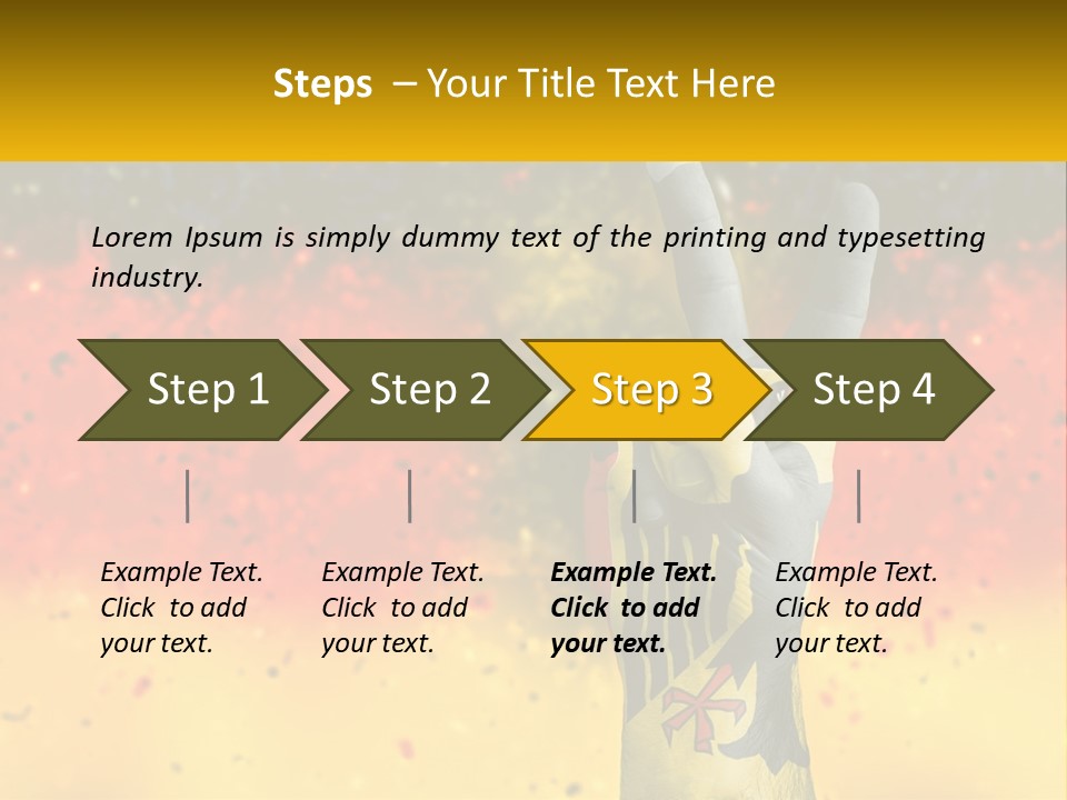 A Hand With A Peace Sign Painted On It PowerPoint Template