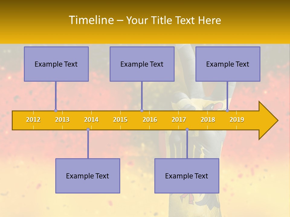 A Hand With A Peace Sign Painted On It PowerPoint Template