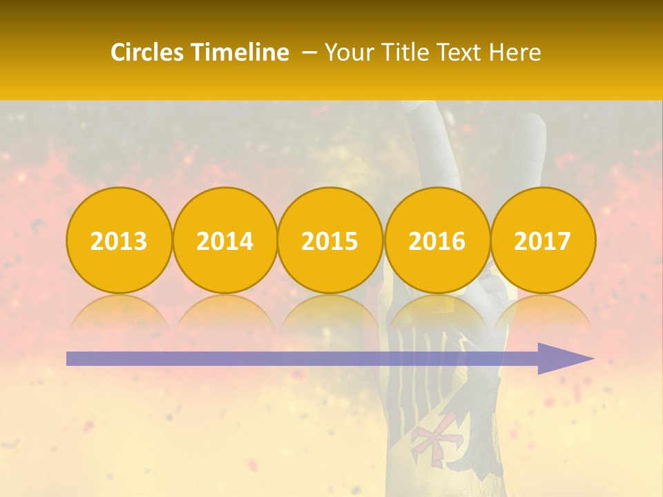 A Hand With A Peace Sign Painted On It PowerPoint Template