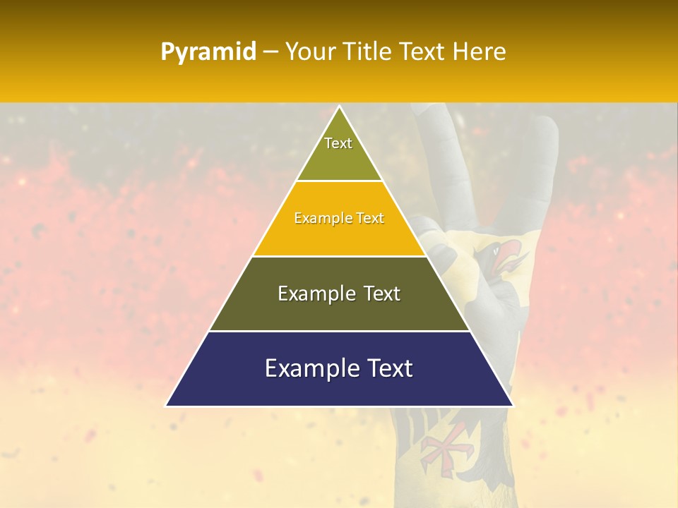 A Hand With A Peace Sign Painted On It PowerPoint Template