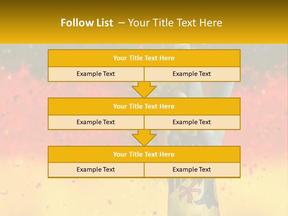A Hand With A Peace Sign Painted On It PowerPoint Template