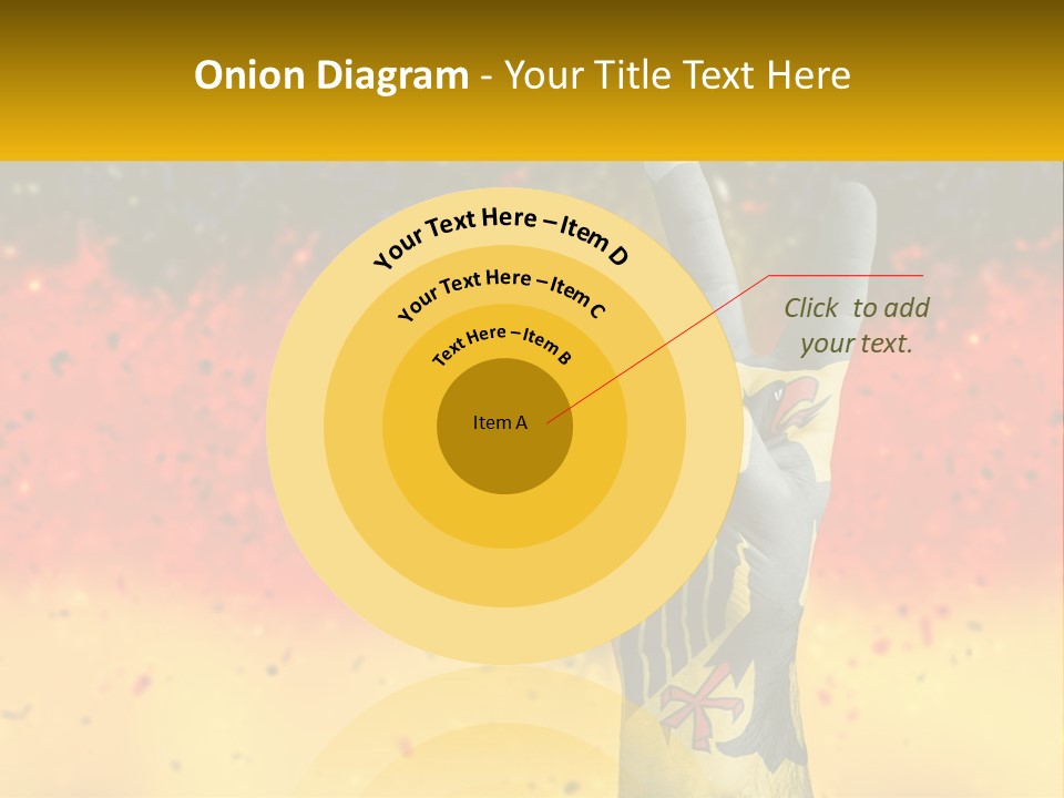 A Hand With A Peace Sign Painted On It PowerPoint Template