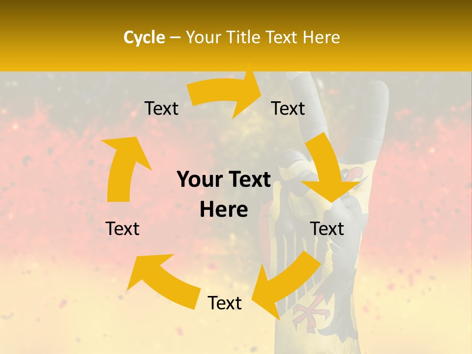 A Hand With A Peace Sign Painted On It PowerPoint Template