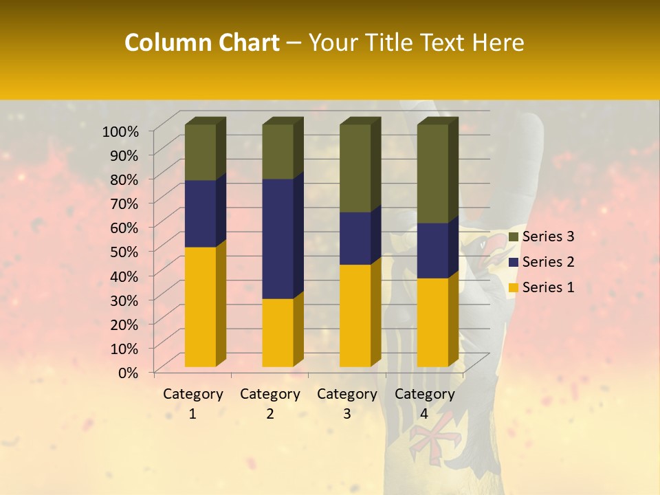 A Hand With A Peace Sign Painted On It PowerPoint Template