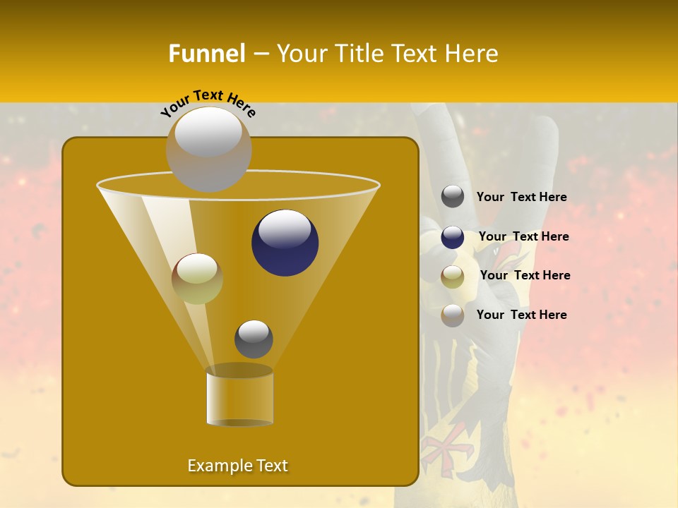 A Hand With A Peace Sign Painted On It PowerPoint Template
