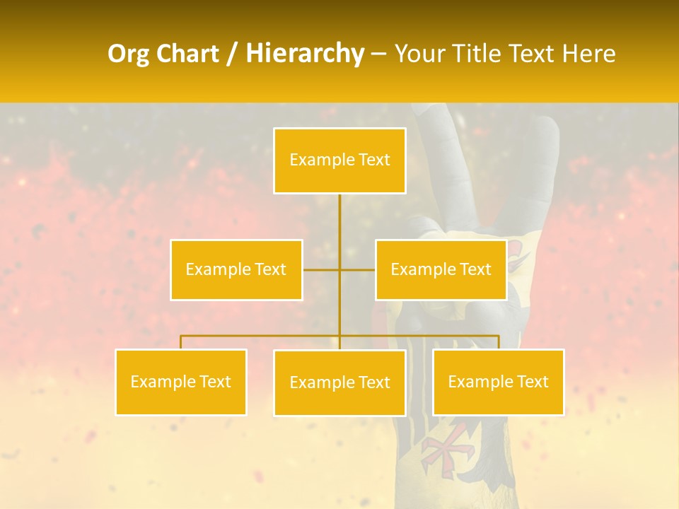 A Hand With A Peace Sign Painted On It PowerPoint Template