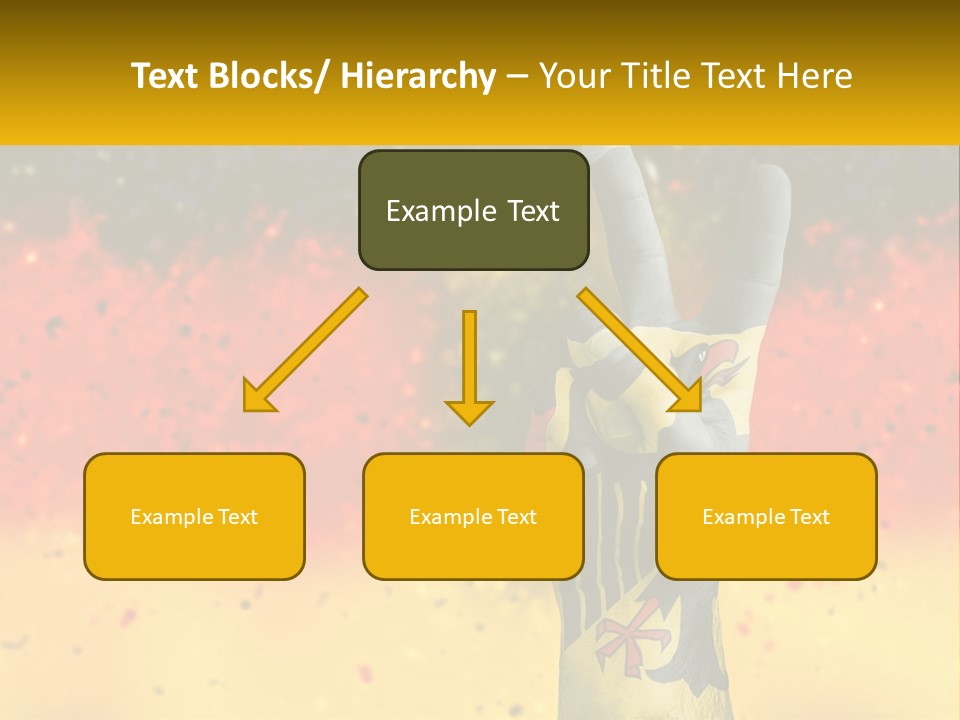 A Hand With A Peace Sign Painted On It PowerPoint Template