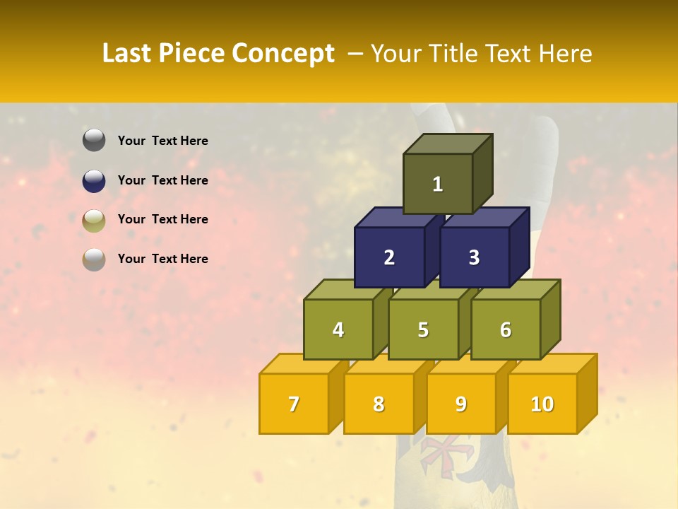 A Hand With A Peace Sign Painted On It PowerPoint Template