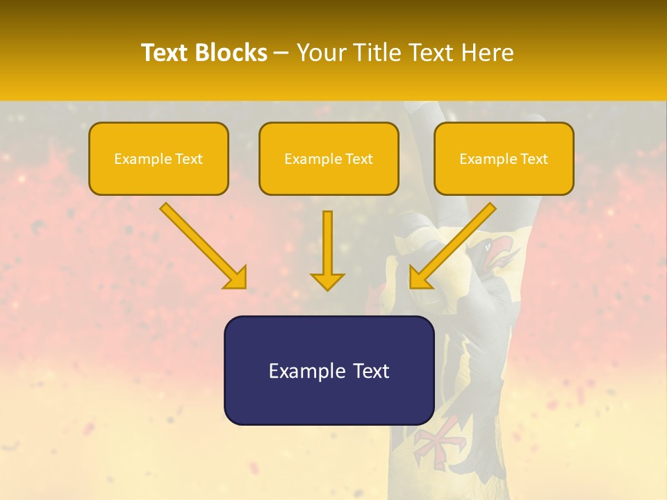A Hand With A Peace Sign Painted On It PowerPoint Template
