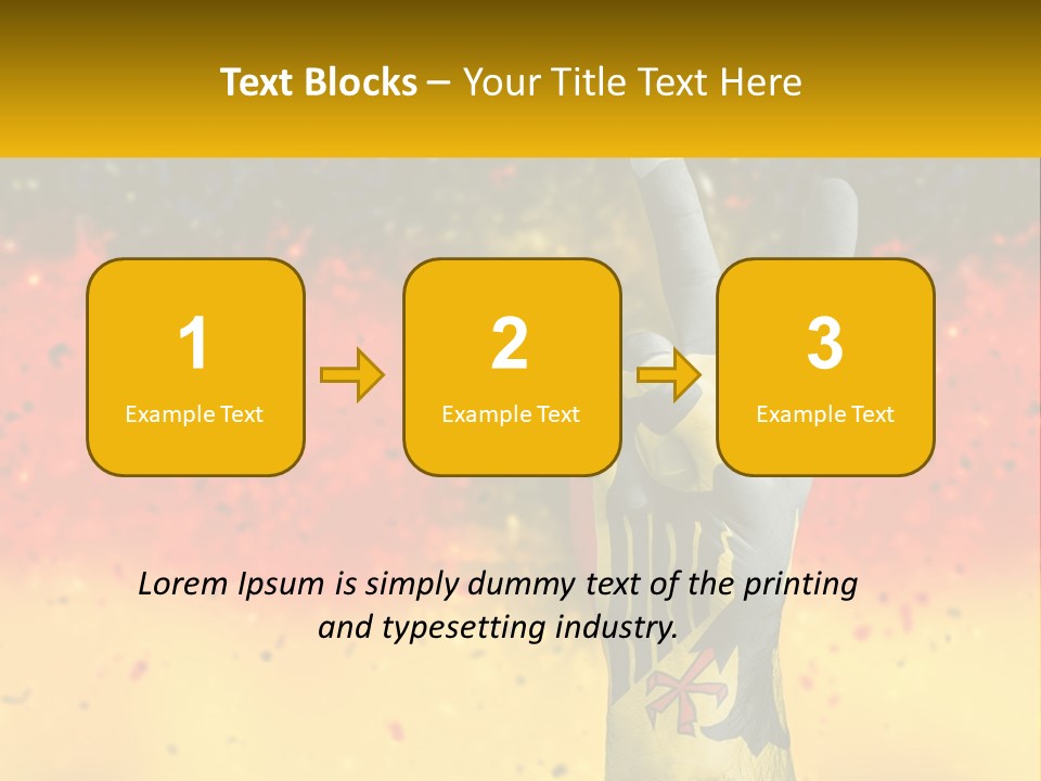 A Hand With A Peace Sign Painted On It PowerPoint Template