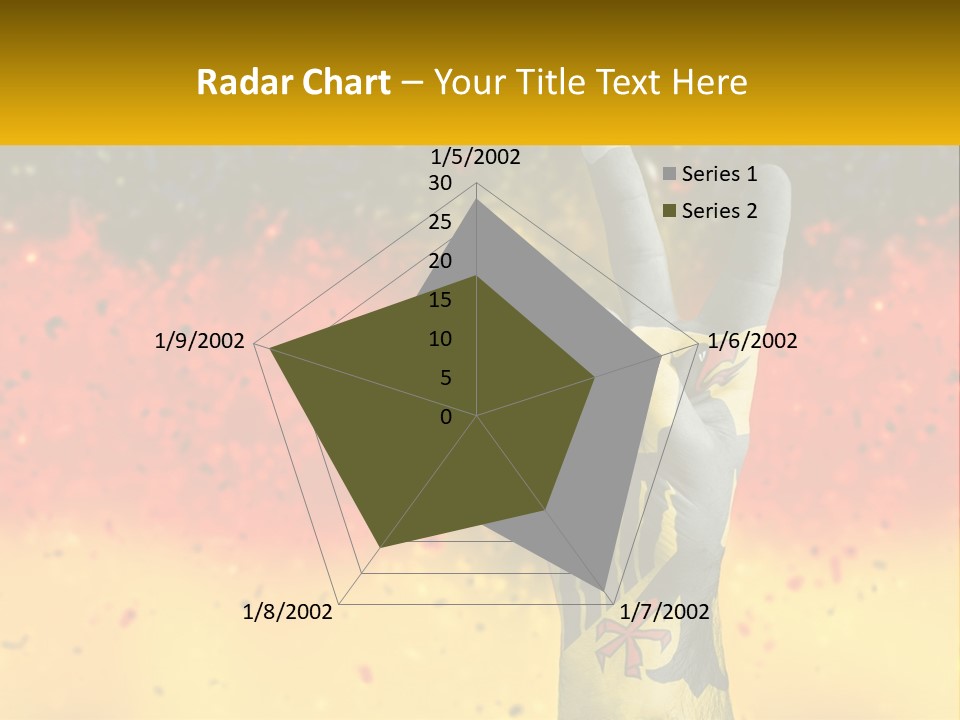 A Hand With A Peace Sign Painted On It PowerPoint Template