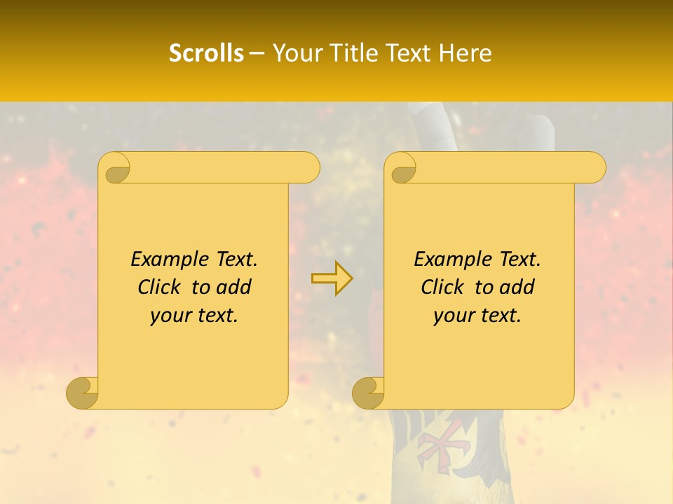 A Hand With A Peace Sign Painted On It PowerPoint Template