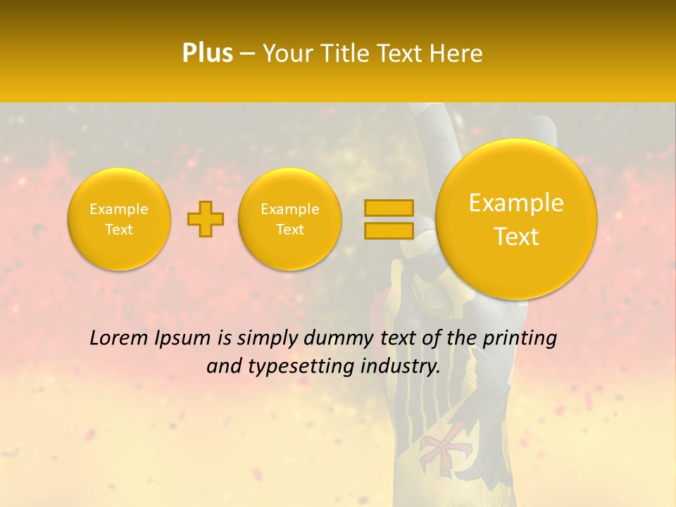 A Hand With A Peace Sign Painted On It PowerPoint Template