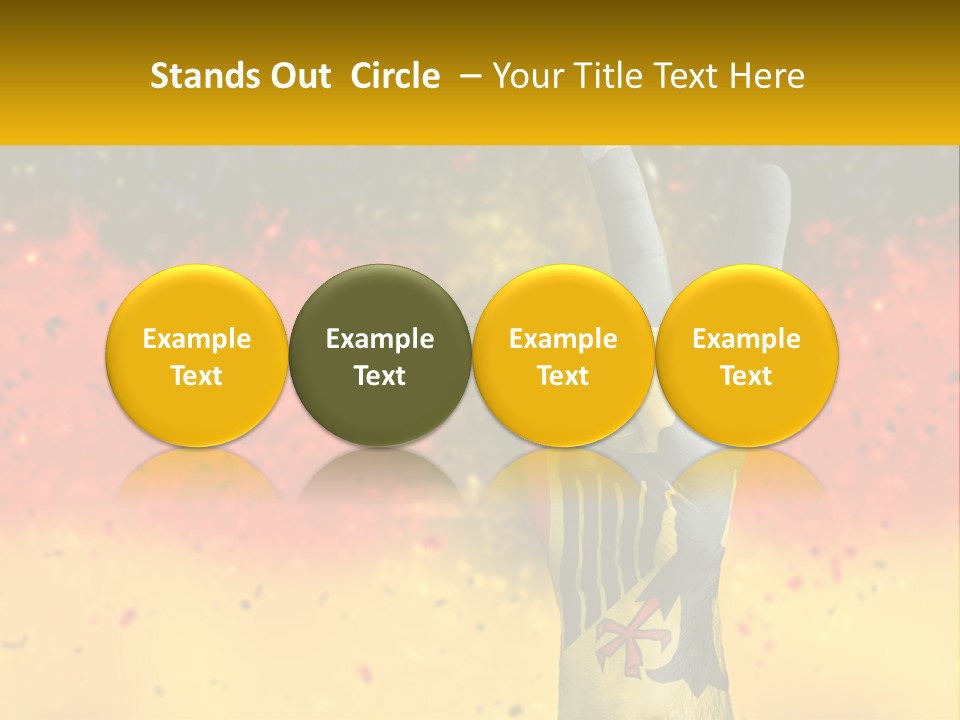 A Hand With A Peace Sign Painted On It PowerPoint Template