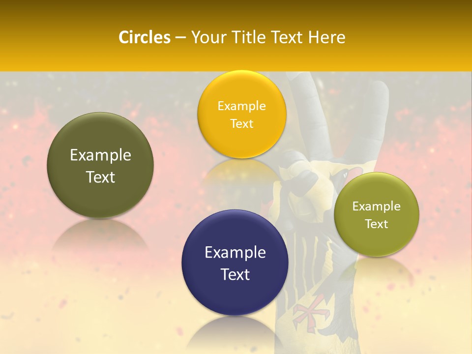 A Hand With A Peace Sign Painted On It PowerPoint Template