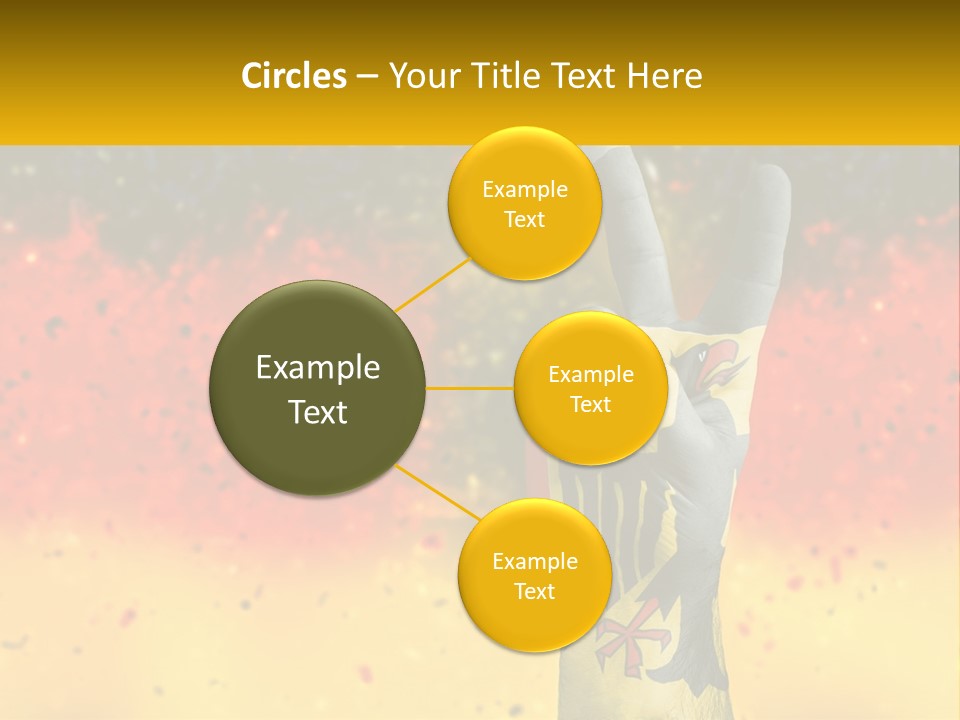 A Hand With A Peace Sign Painted On It PowerPoint Template