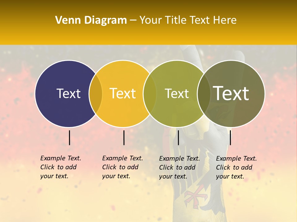 A Hand With A Peace Sign Painted On It PowerPoint Template