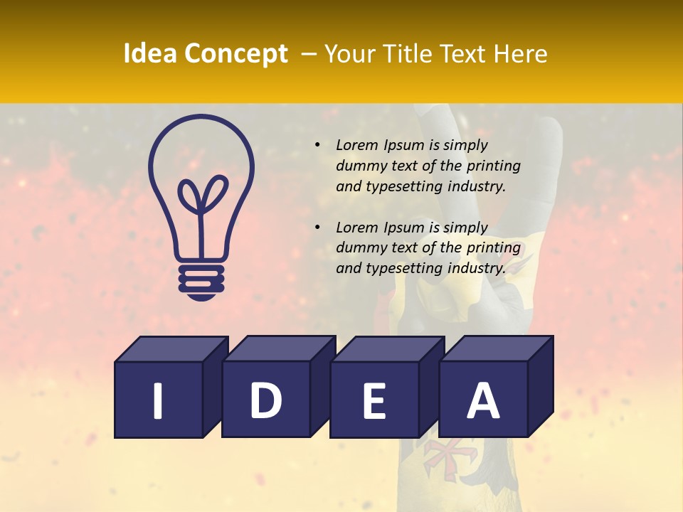 A Hand With A Peace Sign Painted On It PowerPoint Template