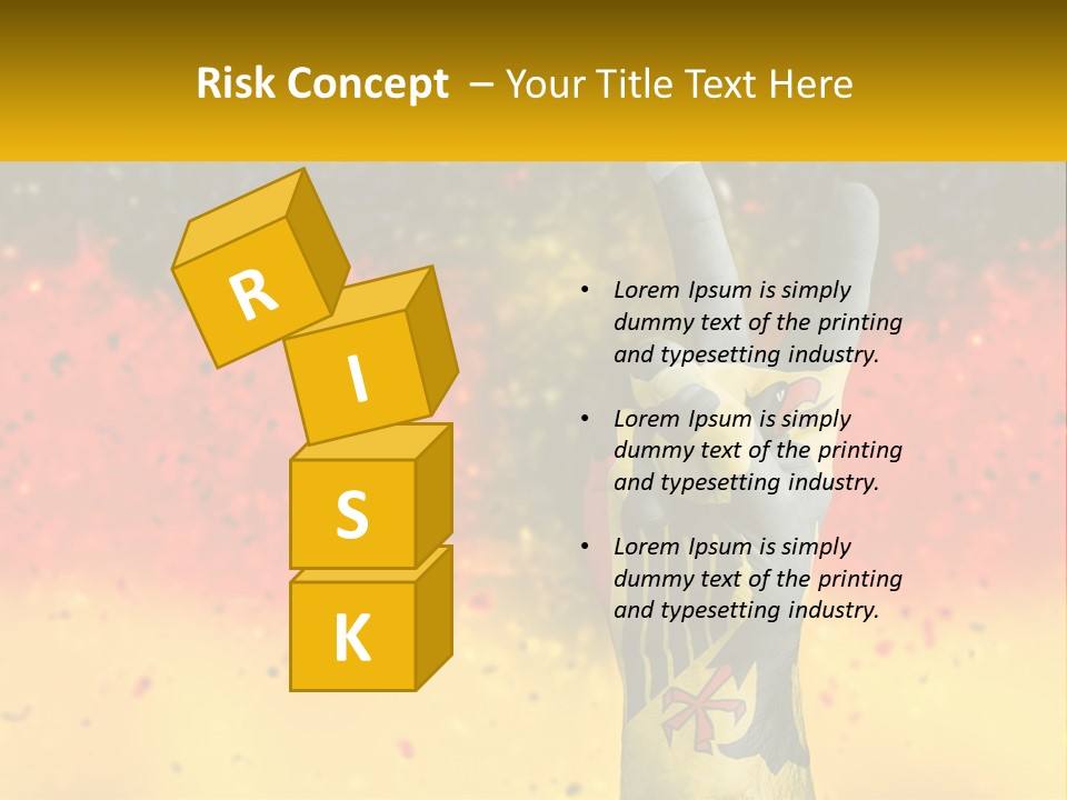 A Hand With A Peace Sign Painted On It PowerPoint Template