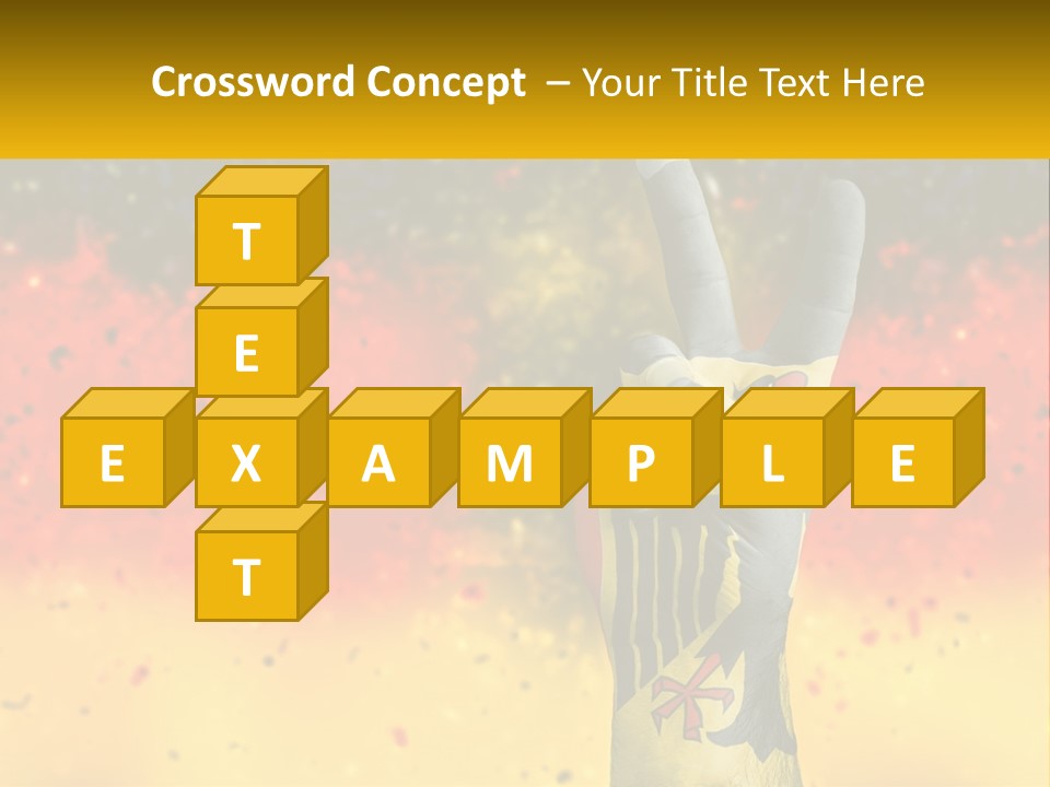 A Hand With A Peace Sign Painted On It PowerPoint Template