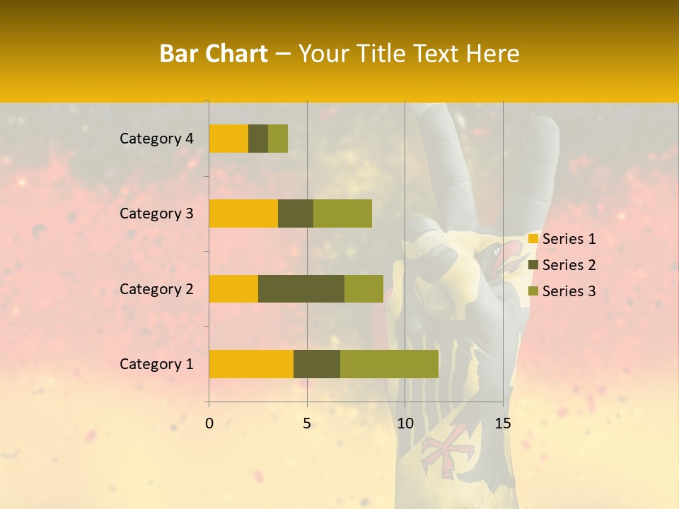 A Hand With A Peace Sign Painted On It PowerPoint Template