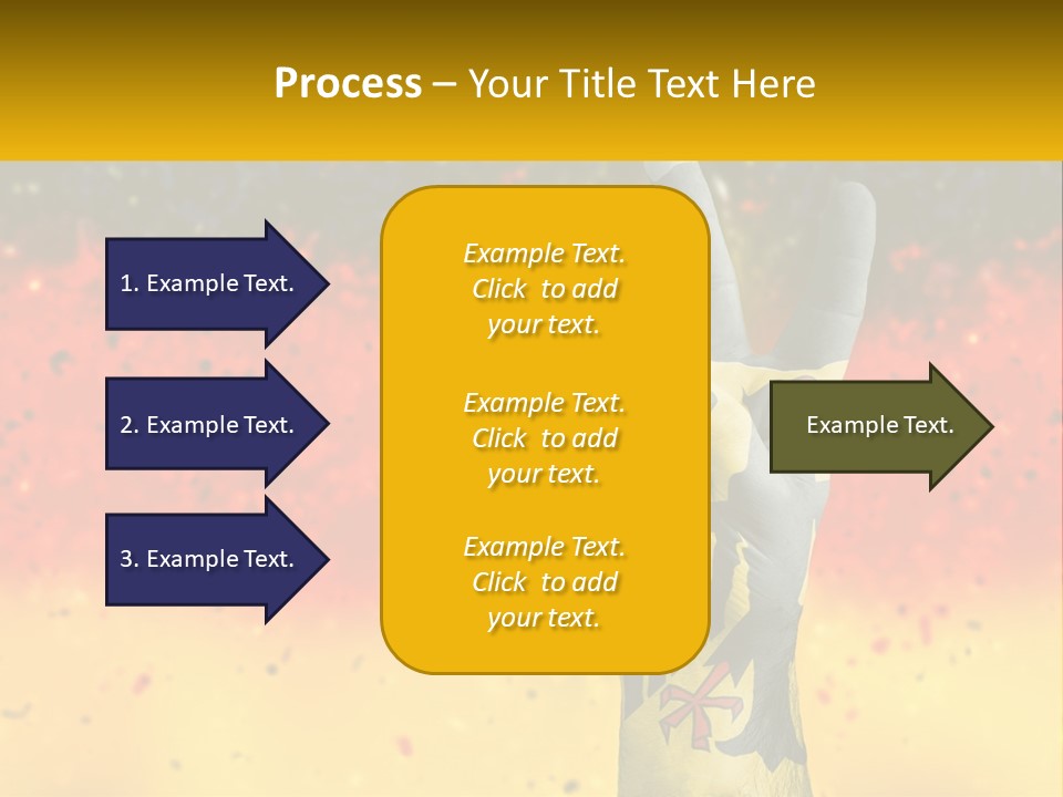 A Hand With A Peace Sign Painted On It PowerPoint Template