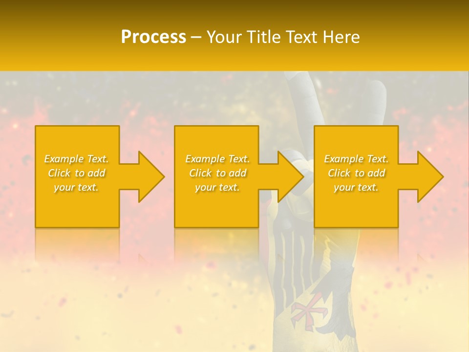 A Hand With A Peace Sign Painted On It PowerPoint Template