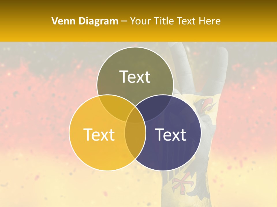 A Hand With A Peace Sign Painted On It PowerPoint Template