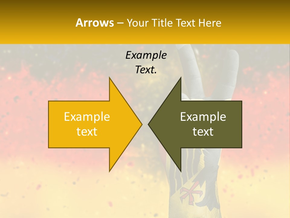 A Hand With A Peace Sign Painted On It PowerPoint Template