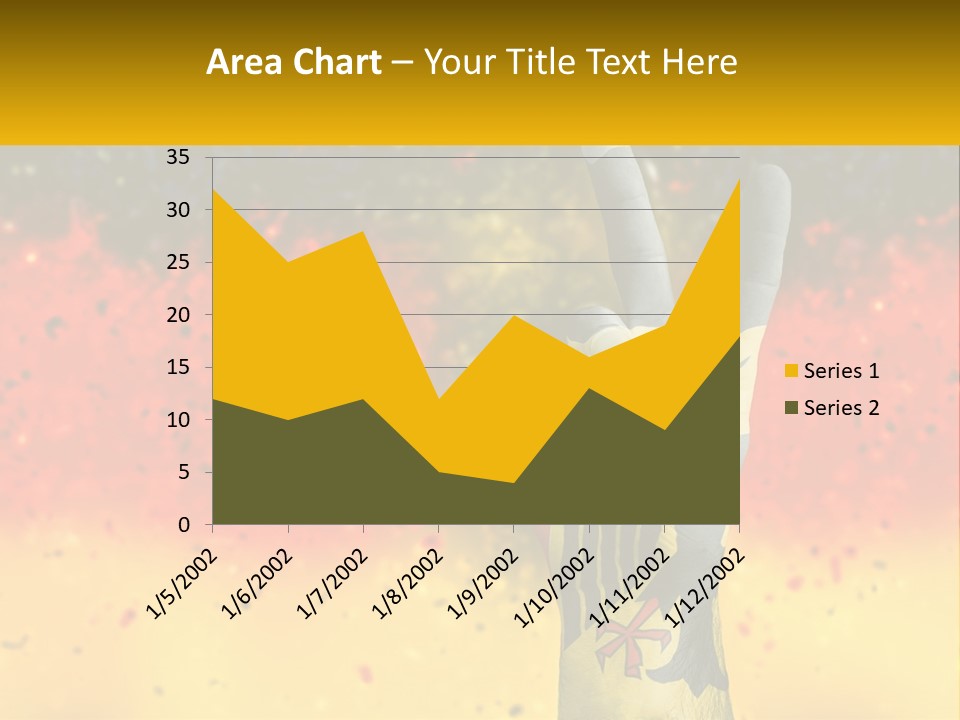 A Hand With A Peace Sign Painted On It PowerPoint Template
