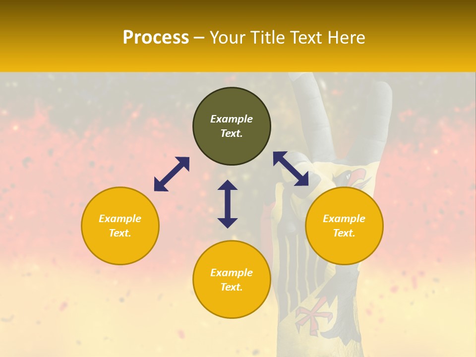 A Hand With A Peace Sign Painted On It PowerPoint Template
