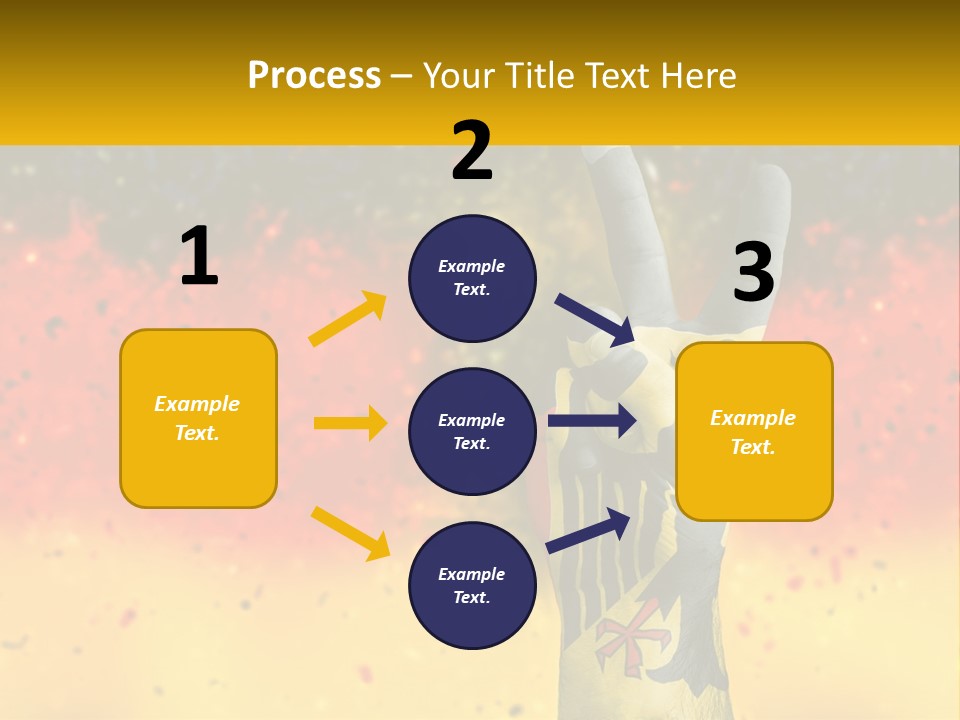 A Hand With A Peace Sign Painted On It PowerPoint Template