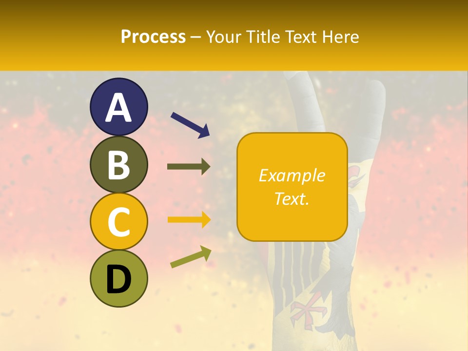 A Hand With A Peace Sign Painted On It PowerPoint Template