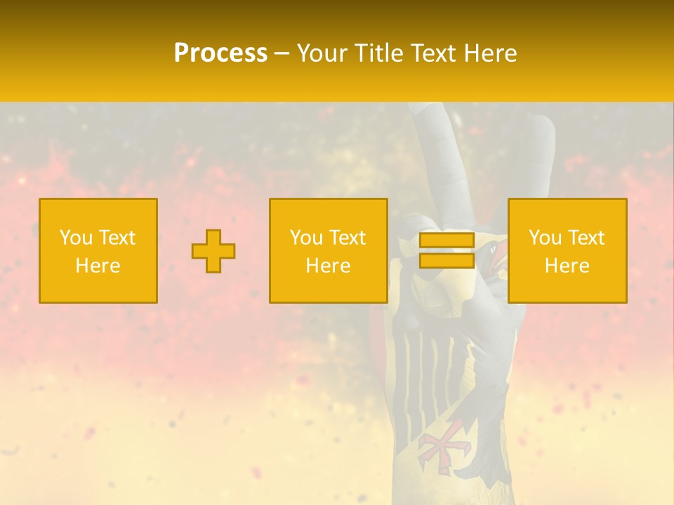 A Hand With A Peace Sign Painted On It PowerPoint Template