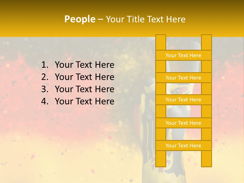 A Hand With A Peace Sign Painted On It PowerPoint Template