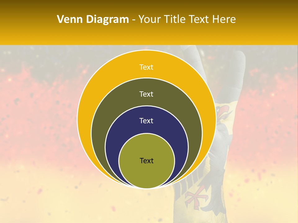 A Hand With A Peace Sign Painted On It PowerPoint Template