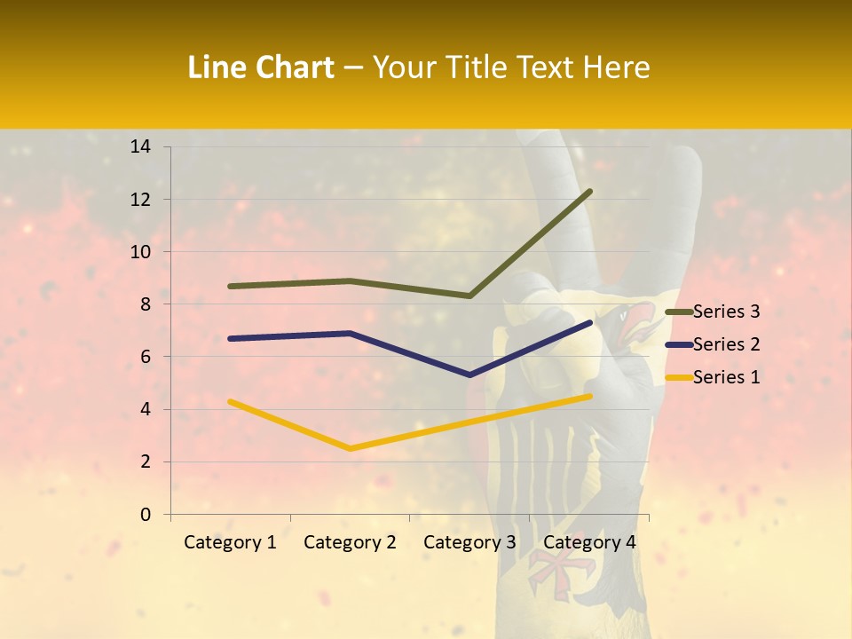 A Hand With A Peace Sign Painted On It PowerPoint Template