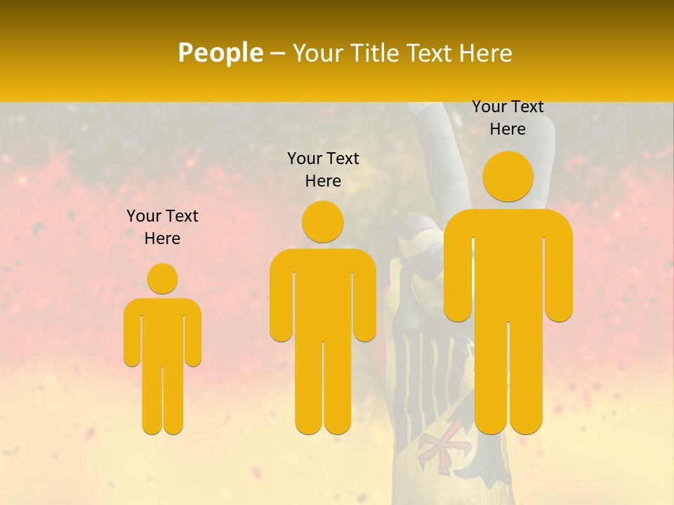 A Hand With A Peace Sign Painted On It PowerPoint Template