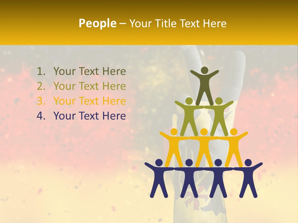 A Hand With A Peace Sign Painted On It PowerPoint Template