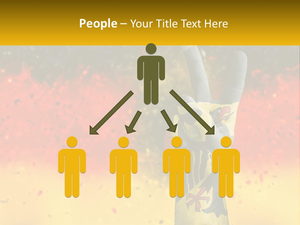 A Hand With A Peace Sign Painted On It PowerPoint Template