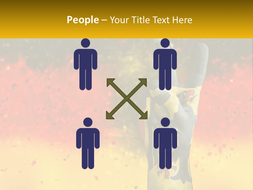 A Hand With A Peace Sign Painted On It PowerPoint Template