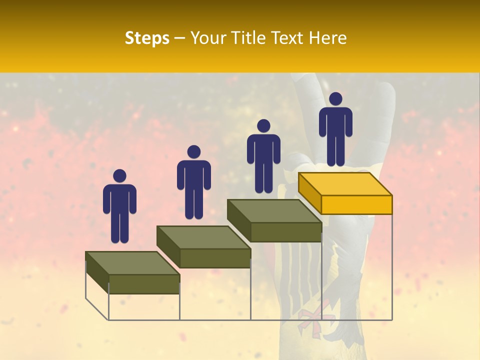 A Hand With A Peace Sign Painted On It PowerPoint Template